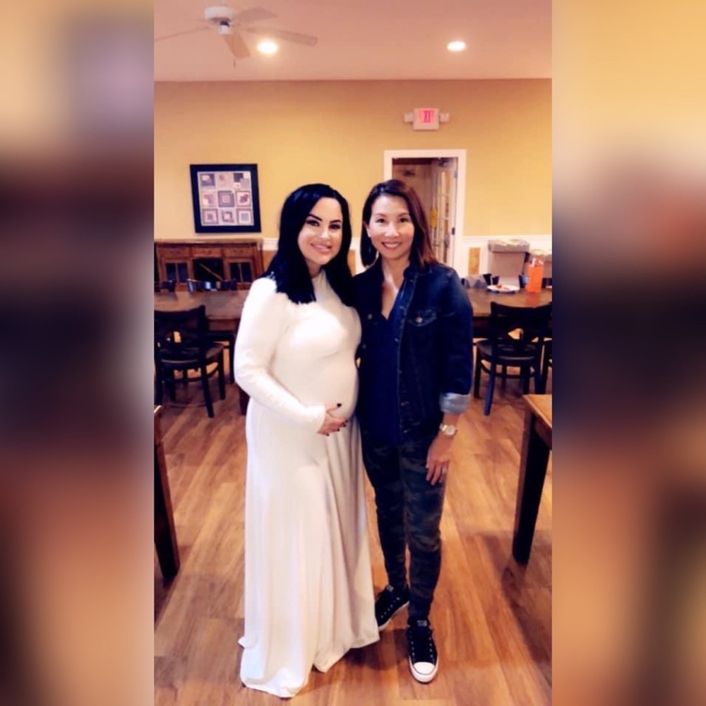 Long Sleeve White Maternity Dress